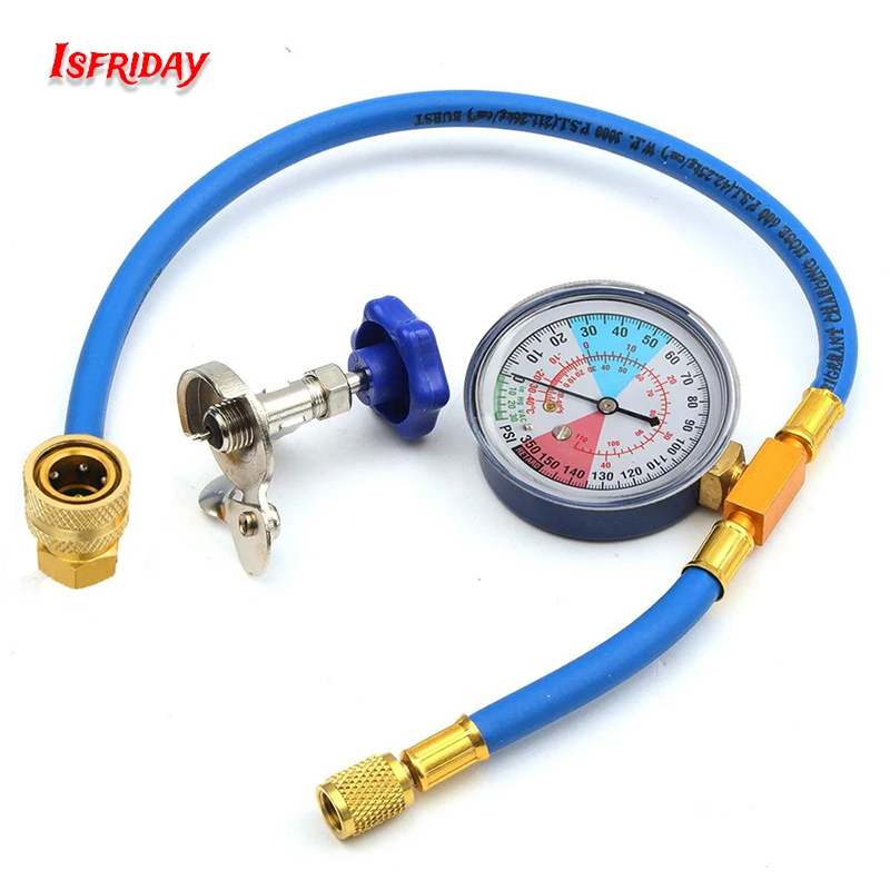 Set Di Ricarica Universale Per Aria Condizionata A Gas Per R12 R22 R134A Valvola Aperta Per Gas Refrigerante Manometro Per Tubo Di Ricarica Per Condiz