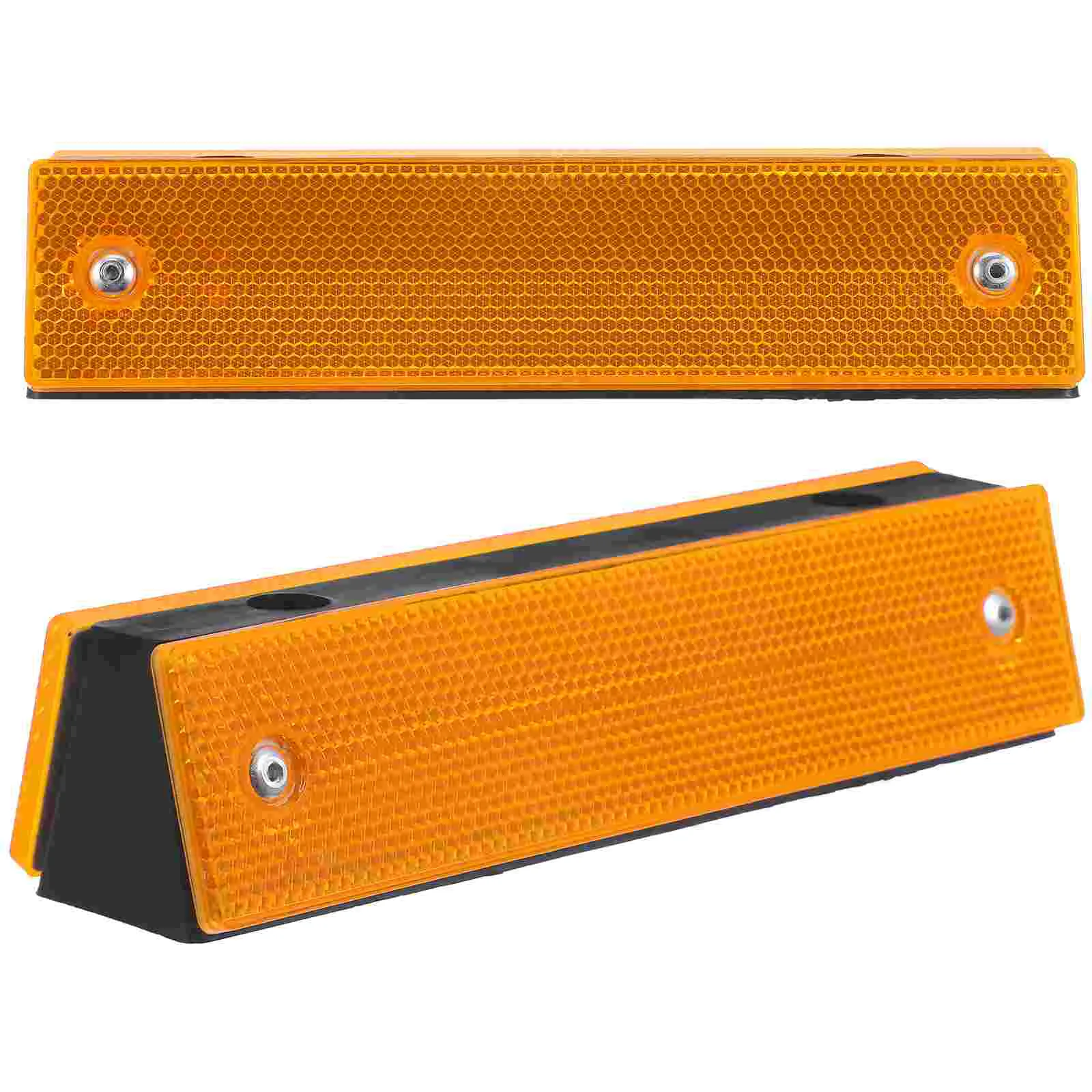 2Pcs Reflective Delineators Rectangle Road Reflector Driveway Marker Traffic Signal Pavement Reflectors Garage ientations