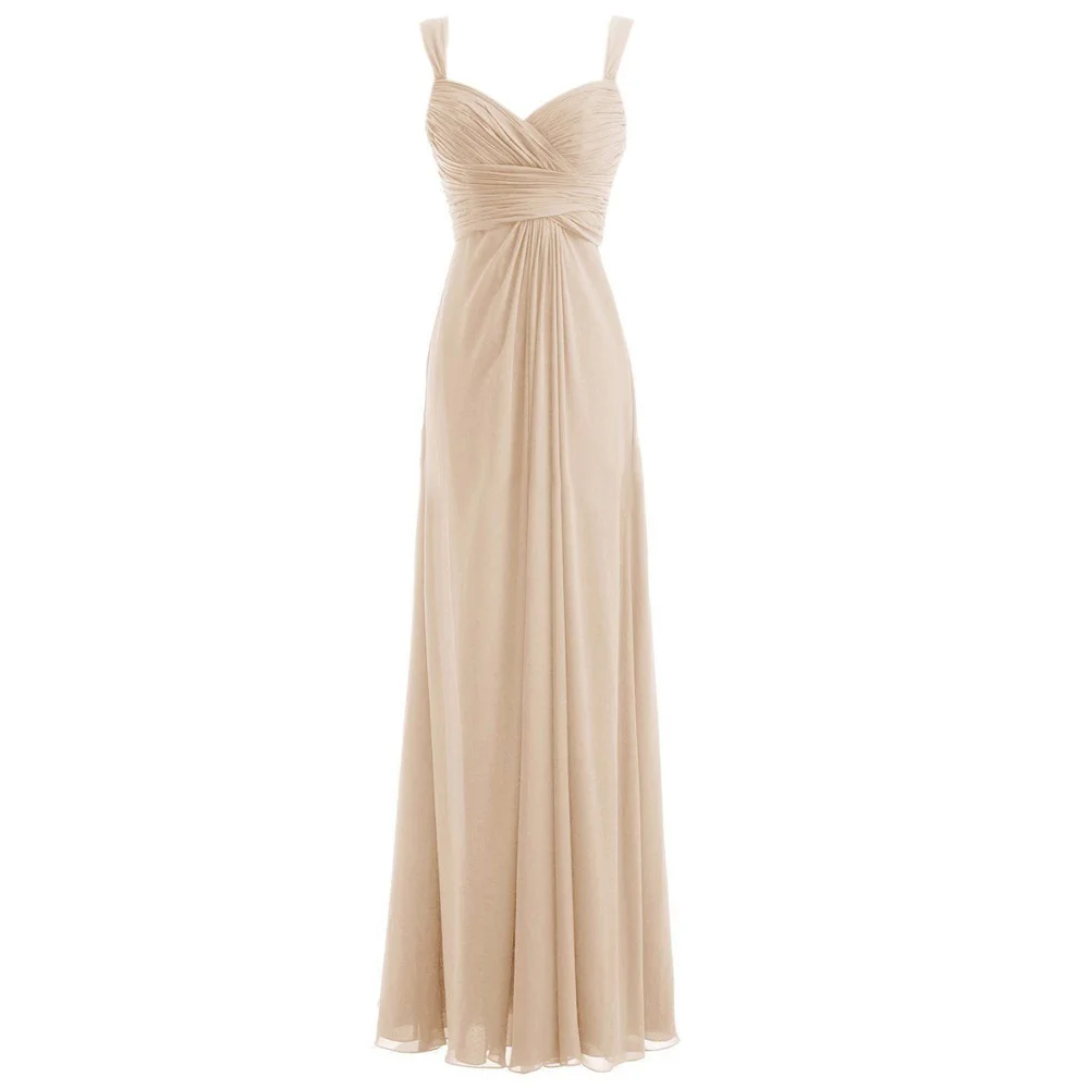A Line Chiffon Sweetheart Pleat Elegant Off Shoulder Evening Bridesmaid Dresses Wedding Party Formal Prom Lace Up Back
