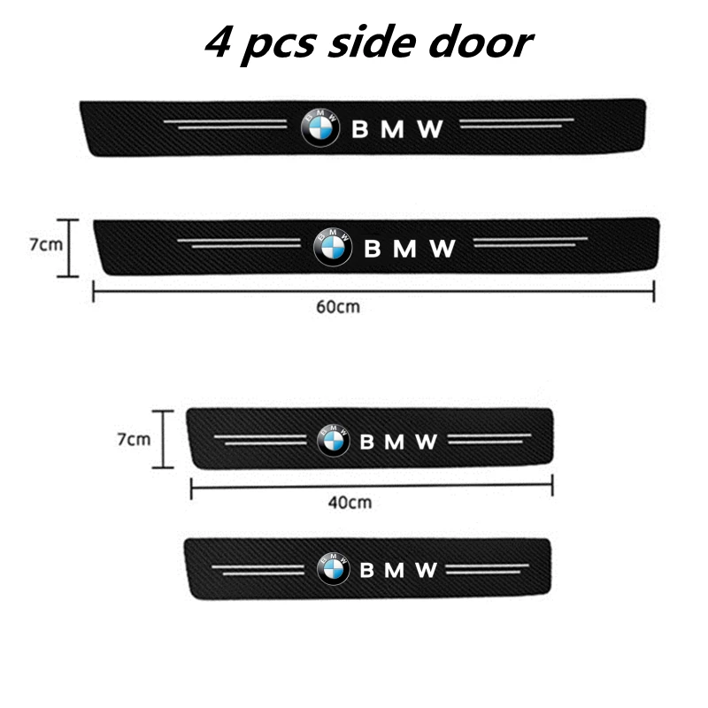 Car Threshold Scuff Plate Carbon Fiber Sill Protector Stickers For BMW M E30 E39 E46 E90 E93 E60 F10 M5 M6 M7 X4 Car Accessories