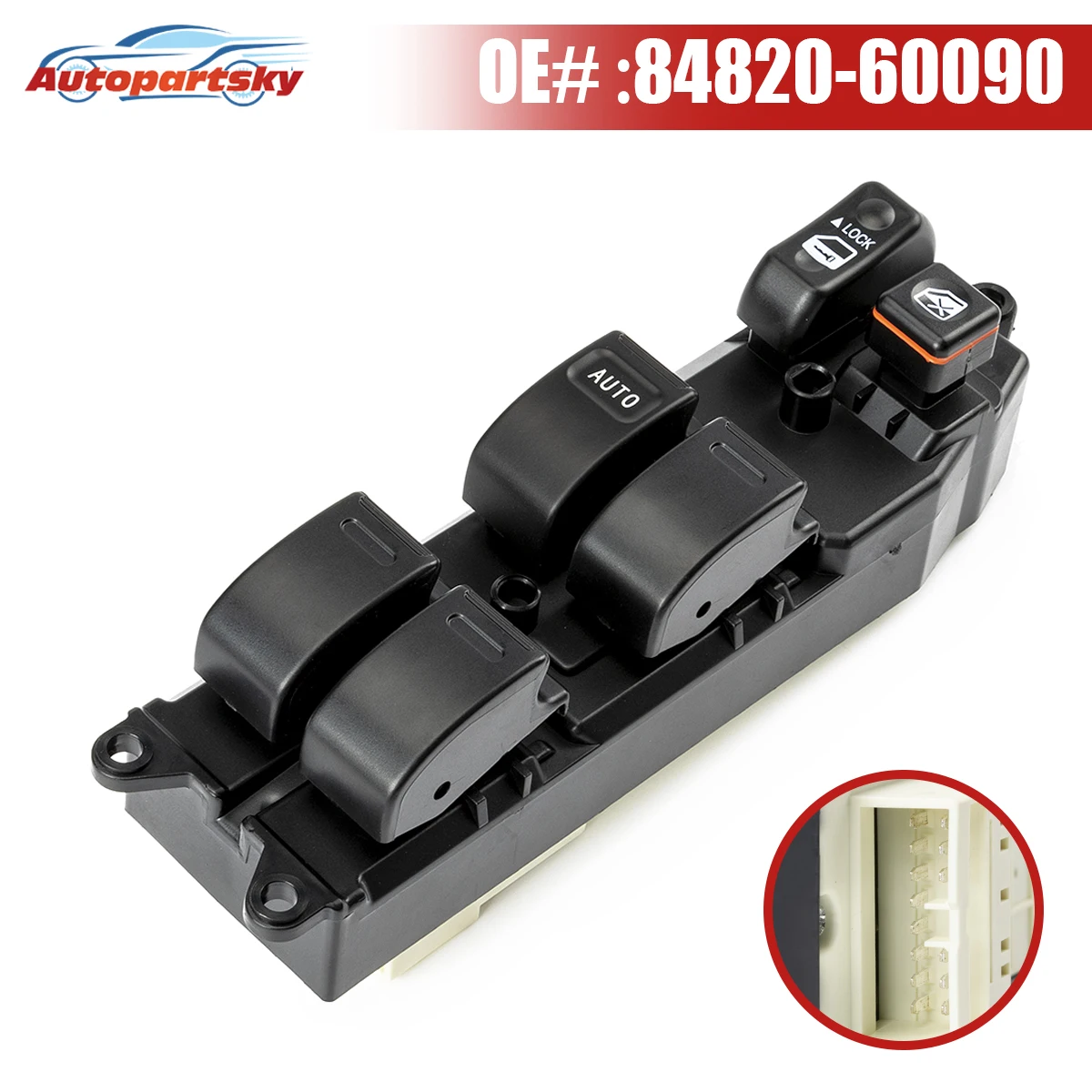 84820-60090 Power Window Lifter Master Control Switch For Toyota