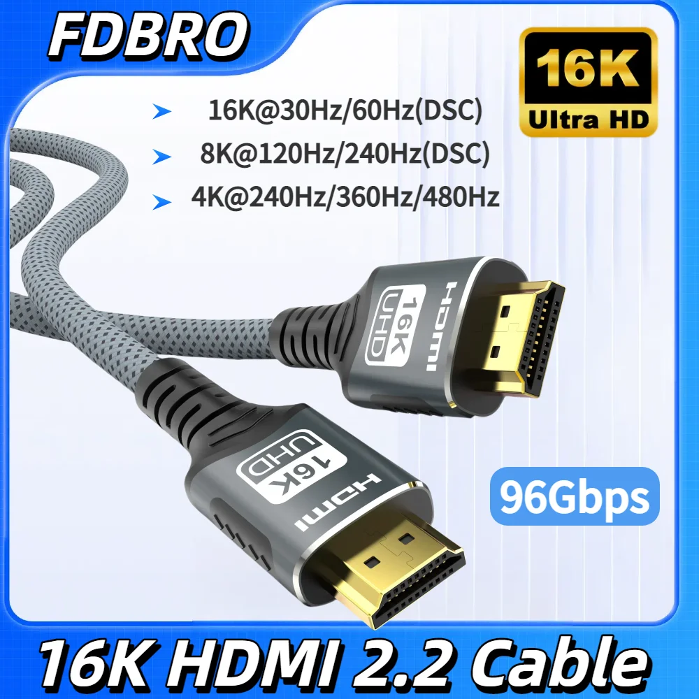Ultra High-Definition HDMI Cable - Enhanced 16K/8K/4K Visual Experience