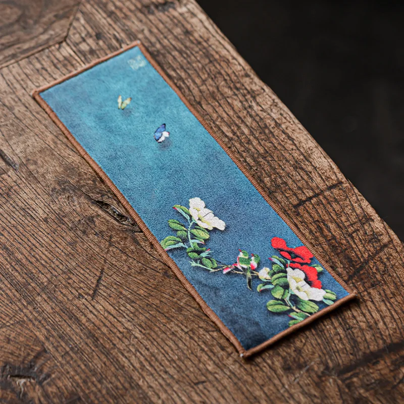 Retro Painted Tea Towel Zen Kung Fu Tea Cloth Absorbent Cotton Cloth Cotton Linen Pad Kitchen Set Accessories with tea towel