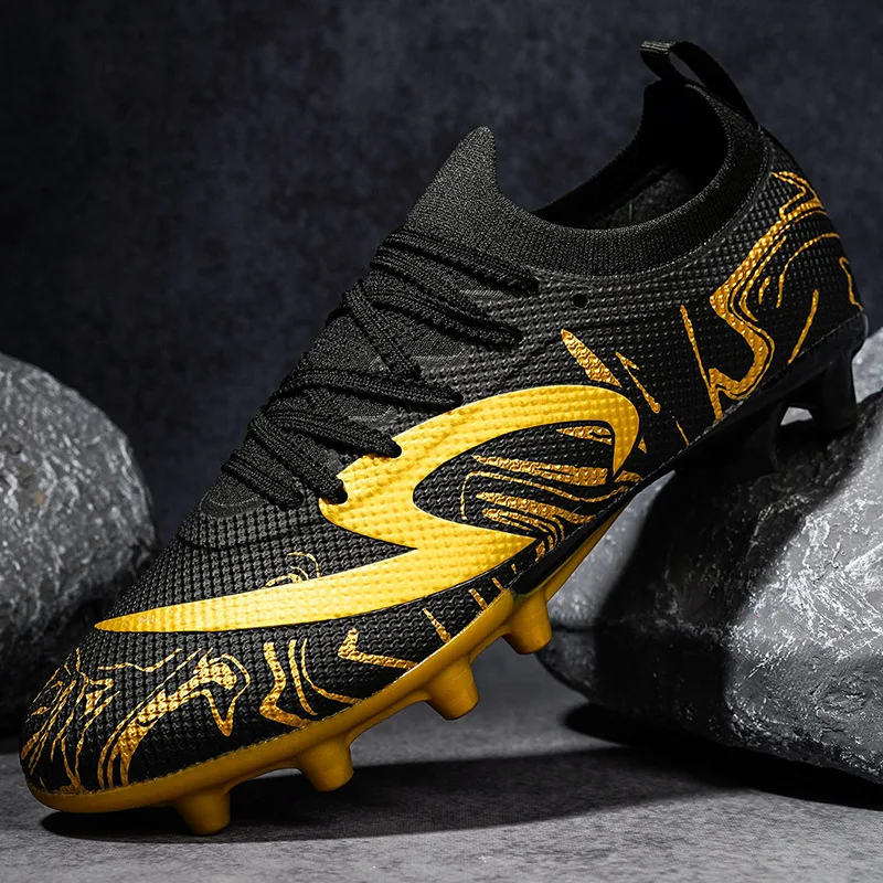 Professional Non Slip Soccer Sneakers Men Comfortable Football Training Shoes Long Spiked Football Shoes Adult Outdoor Sneakers