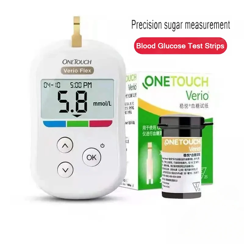 OneTouch Verio blood glucose active strip,diabetes test paper, blood glucose meter，50/100 Uds.(Validity period: Maximum)