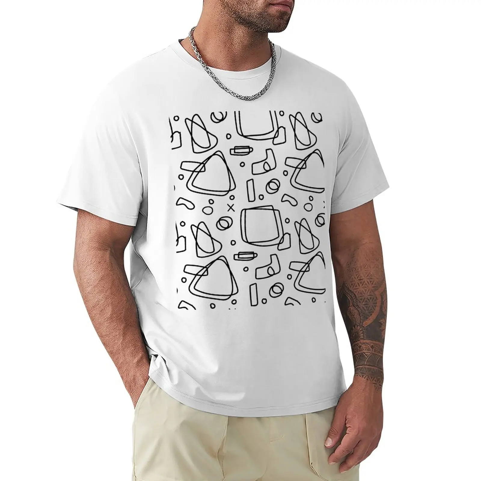 

Retro Design Pattern T-Shirt korean fashion sublime funnys heavyweight t shirts for men