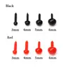 100Pcs Safety Oval Nose Plastic Stuffed Doll Eyes 3mm/4mm/5mm/6mm Plush Doll Eyes Safety Round Nose Animals Noses Accessories 6
