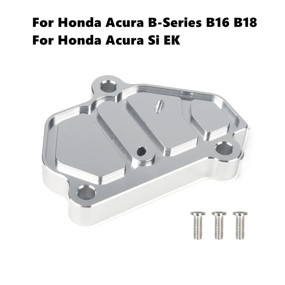 Vtec Solenoide Block Off Plate Metal Billet Per Honda Acura B-Series B16 B18 Per Honda Acura Si Ek