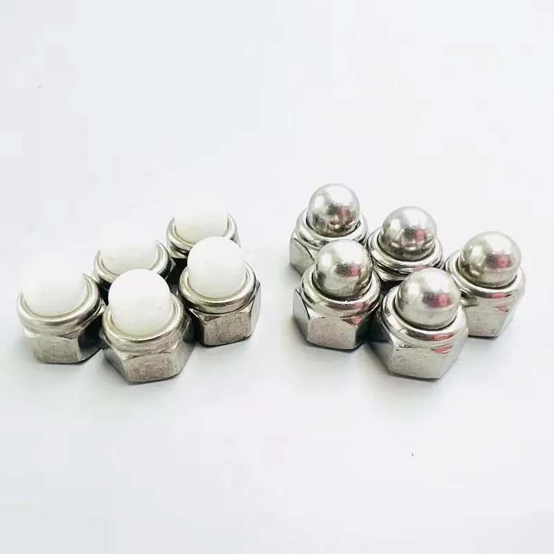 

M4 M5 M6 M8 M10 M12 304 Stainless Steel Acorn Cap Cover Semicircle Dome Hex Nylon Insert Lock Nut Self-locking Nylock Locknut