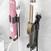 Bathroom Hair Tool Holder Space Aluminum Straightener Holder Rack No Punching Hair Curler Holder Build In Cable Management Slot 1