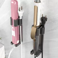 Bathroom Hair Tool Holder Space Aluminum Straightener Holder Rack No Punching Hair Curler Holder Build In Cable Management Slot 1