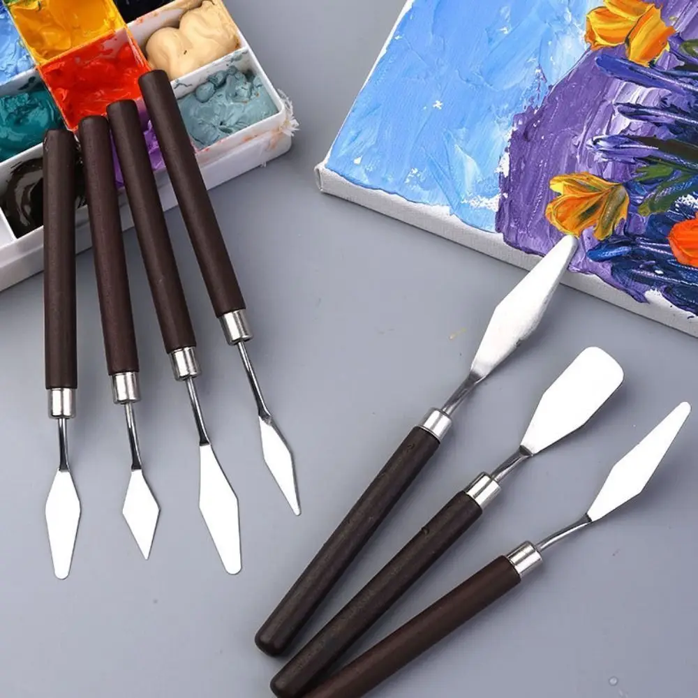 

High Quality Professional Oil Painting Scraper Creative Color Mixing Scraper Artist Gouache Palette Spatula