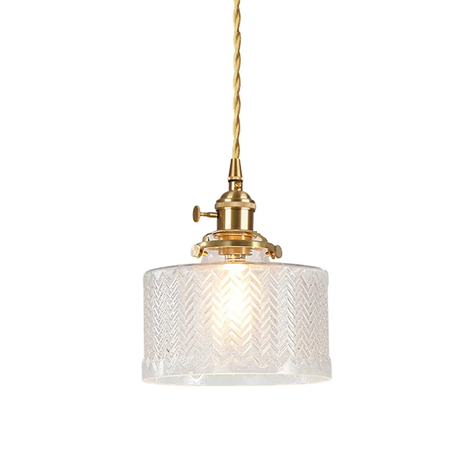 

Industrial Vintage Round Scaly Glass Pendant Lamp E27 Brass Finish Retro Loft Bar Flexible Twisted Pair Ceiling Hanging Light