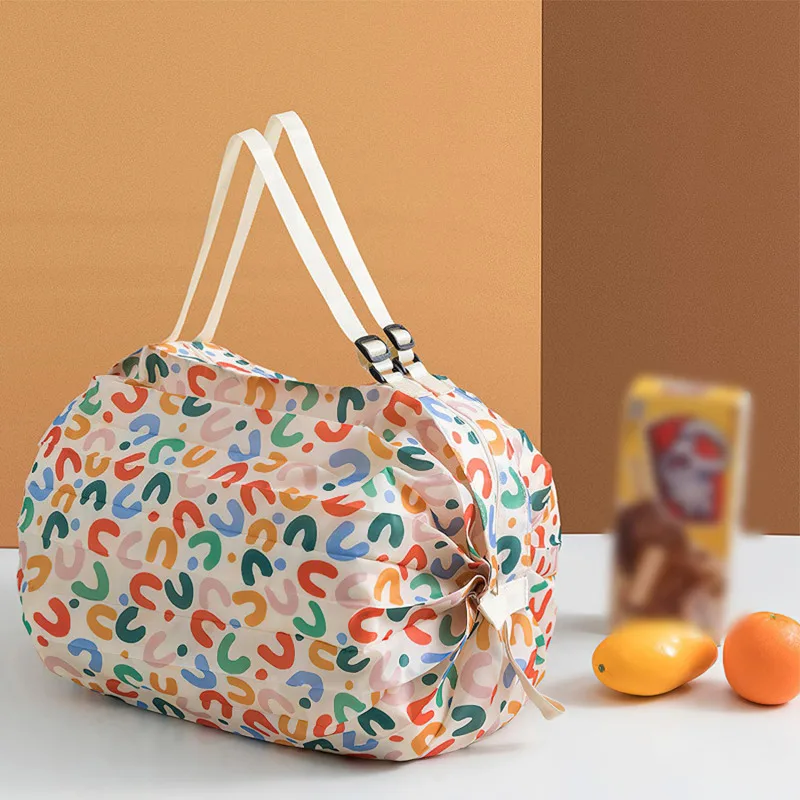 Große Kapazität, faltbare Einkaufstasche, umweltfreundlich, wiederverwendbar, tragbar, eine Schultertasche für Reisen, Mehrzweck-Aufbewahrungstasche – Detail 20