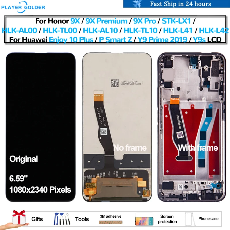 Originale Per Honor 9X 9X Premium 9X Pro Per Huawei Y9 Prime 2019 P Smart Z Y9S Display Lcd Touch Panel Assemblaggio Digitalizzatore Schermo