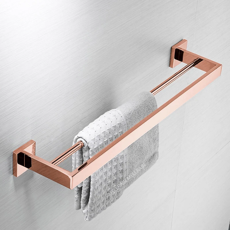 Shiny Polished Rose Gold Bathroom Hardware Accessories Towel Rack Toilet Paper Holder Towel Rail Bar Bathroom Robe Hook bathroom hardware set bathroom hardware accessories
