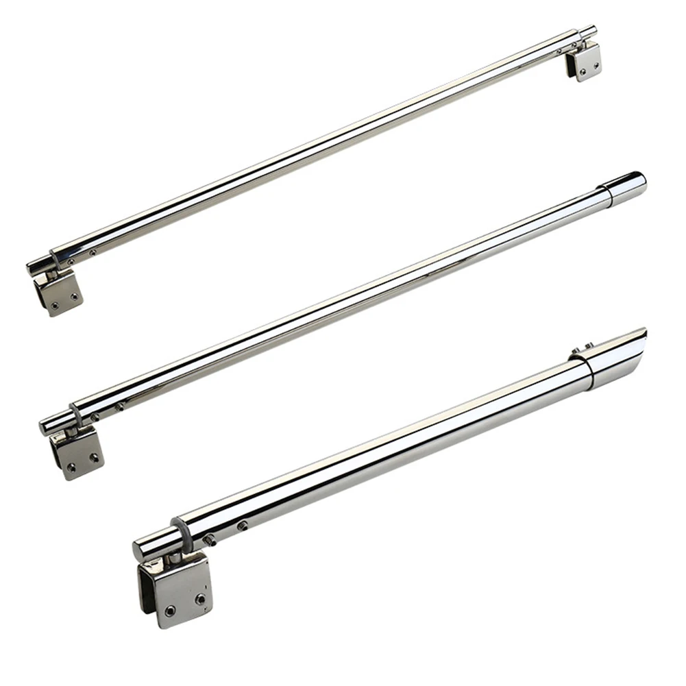 Bathroom Stainless Steel Shower Glass Door Fixed Rod Clamp Screen Glass Panel Support Bar Arms 8-12mm Adjustable Length Clamps