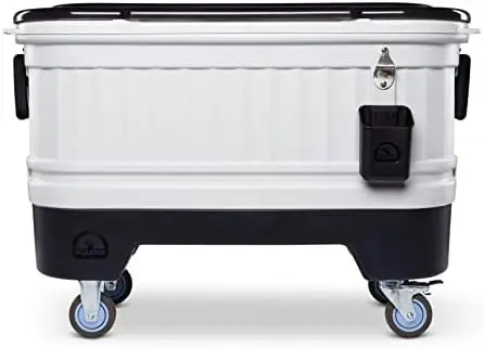 

Qt Party Bar Rolling Cooler with Bottle Opener and Catch Bins