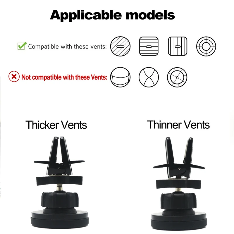 Magnetic Air Vent Phone Holder with Strong Grip