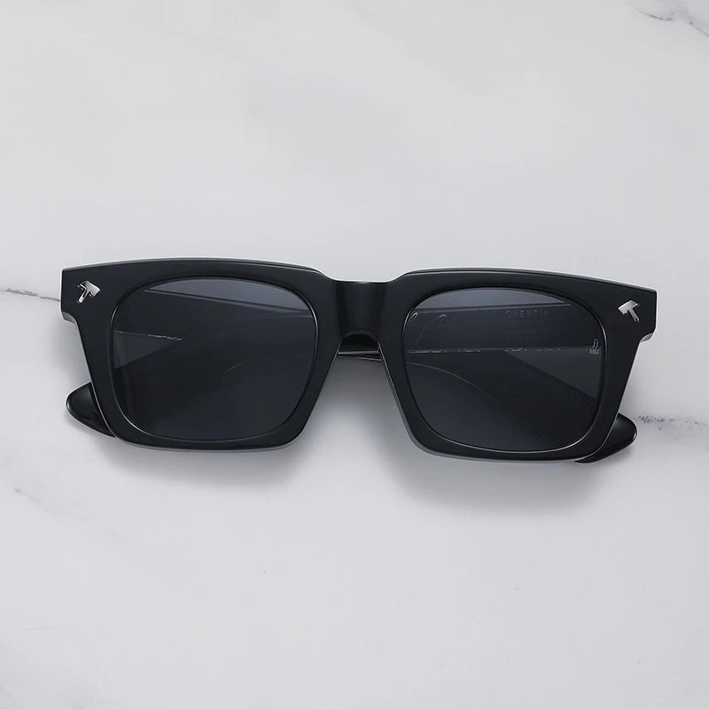 QUENTIN Thick Acetate Sunglasses Men and Women Fashion Designer Brand  Handmade Sun Glasses for Man Shades 6