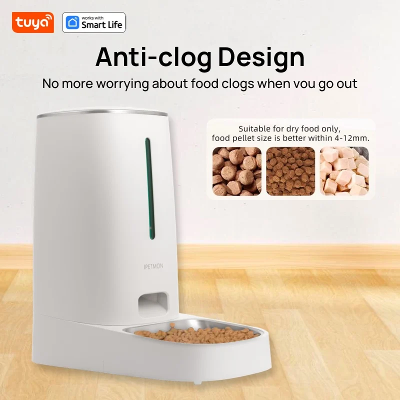 Comedero Automático Para Gatos Doble Con WiFi - 7L, Alimentación Lenta, Control Por App Y Alexa