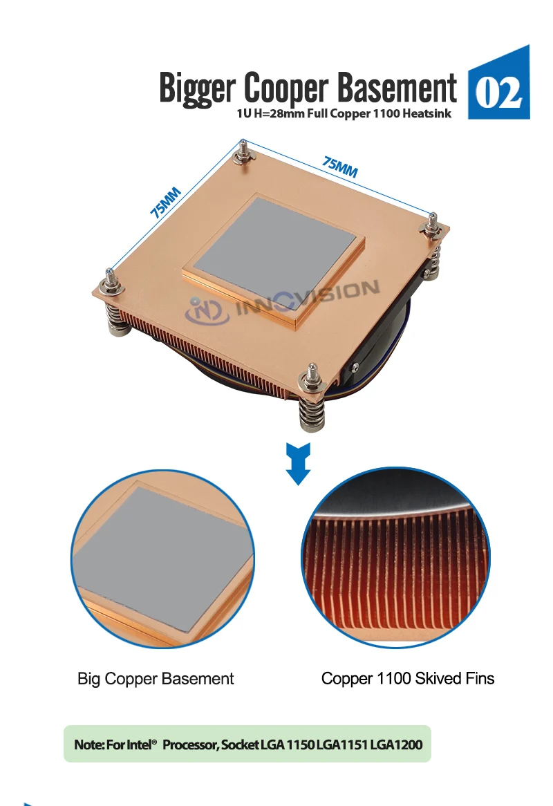 novo cpu ventilador ativo cooler dissipador de calor para intel buraco espaçamento tdp até