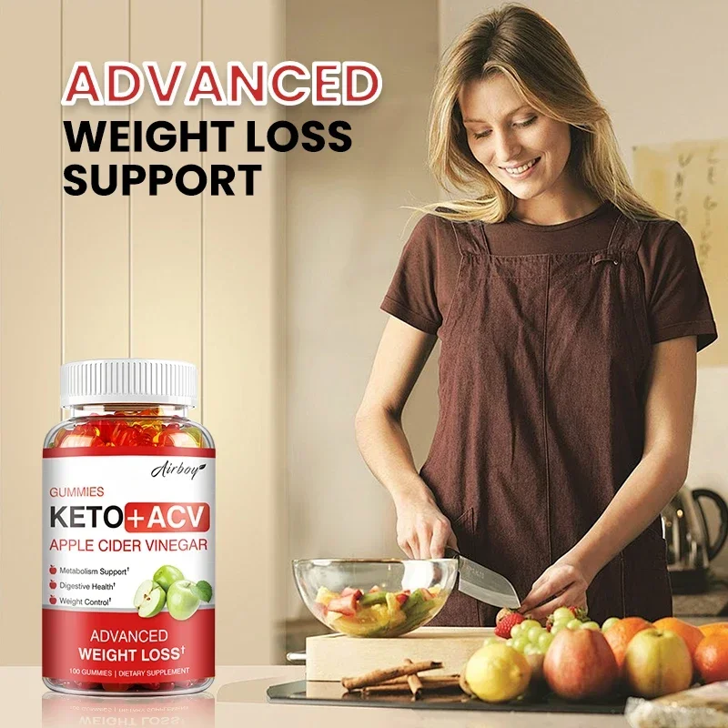 Keto + ACV Gummies-Supports Digestion, Metabolism, Gut Detoxification and Cleansing