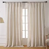 Natural Linen Curtains 84 Inch Length for Living Room 1 Panel Drape Semi Sheer Neutral Country Rustic 2