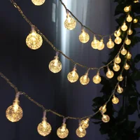 3m (118.11in) Warm White LED Bubble Ball String Lights - Waterproof Crystal Globe Fairy Lights Indoor Outdoor Decorative Lights 4