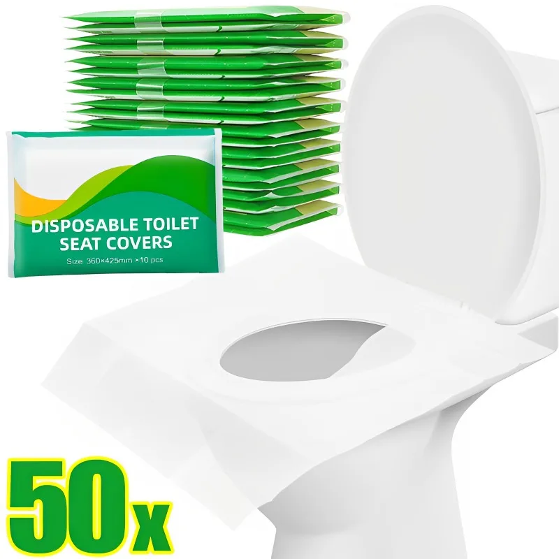 

10/30/50/1PCS Disposable Toilet Seat Cover Type Portable Travel Camping Hotel Bathroom Accessory Paper Waterproof Soluble Water