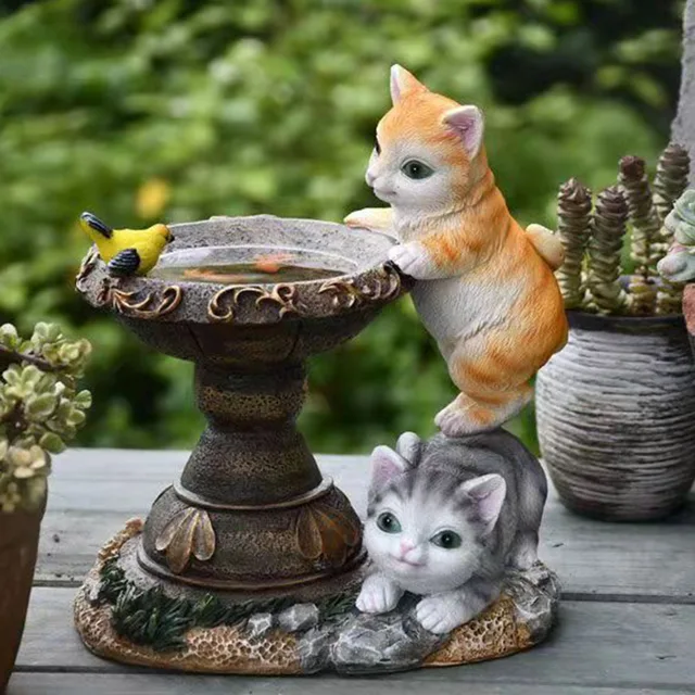 Kerti Led Napenergia Lámpák Nyúl Macskák Szobra Szobrok Kültéri Figurák Gyep Terasz Udvari Tornác Napfény Dísz Ház Dekorációk