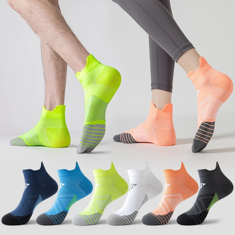 Running Ankle Socks - 4 Pairs Athletic Breathable Mesh Quick Dry Socks for Men & Women