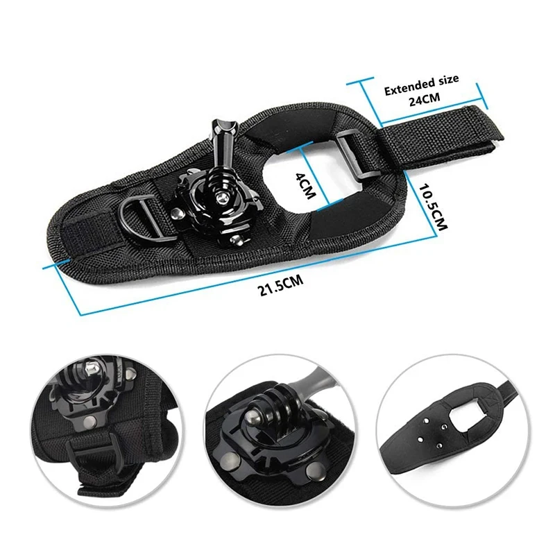 360 ° دوران حزام اليد جبل ل GoPro بطل 12 11 10 9 8...