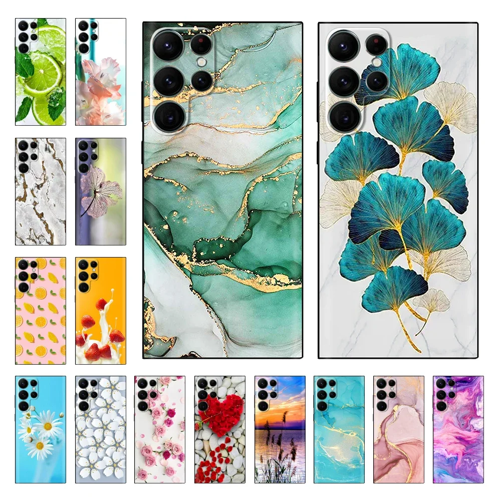 Per Samsung Galaxy S22 Ultra Custodia Per Samsung S23 Ultra S 23 Custodia Morbida In Silicone Marmo S22Ultra S22 5G S 22 Funda