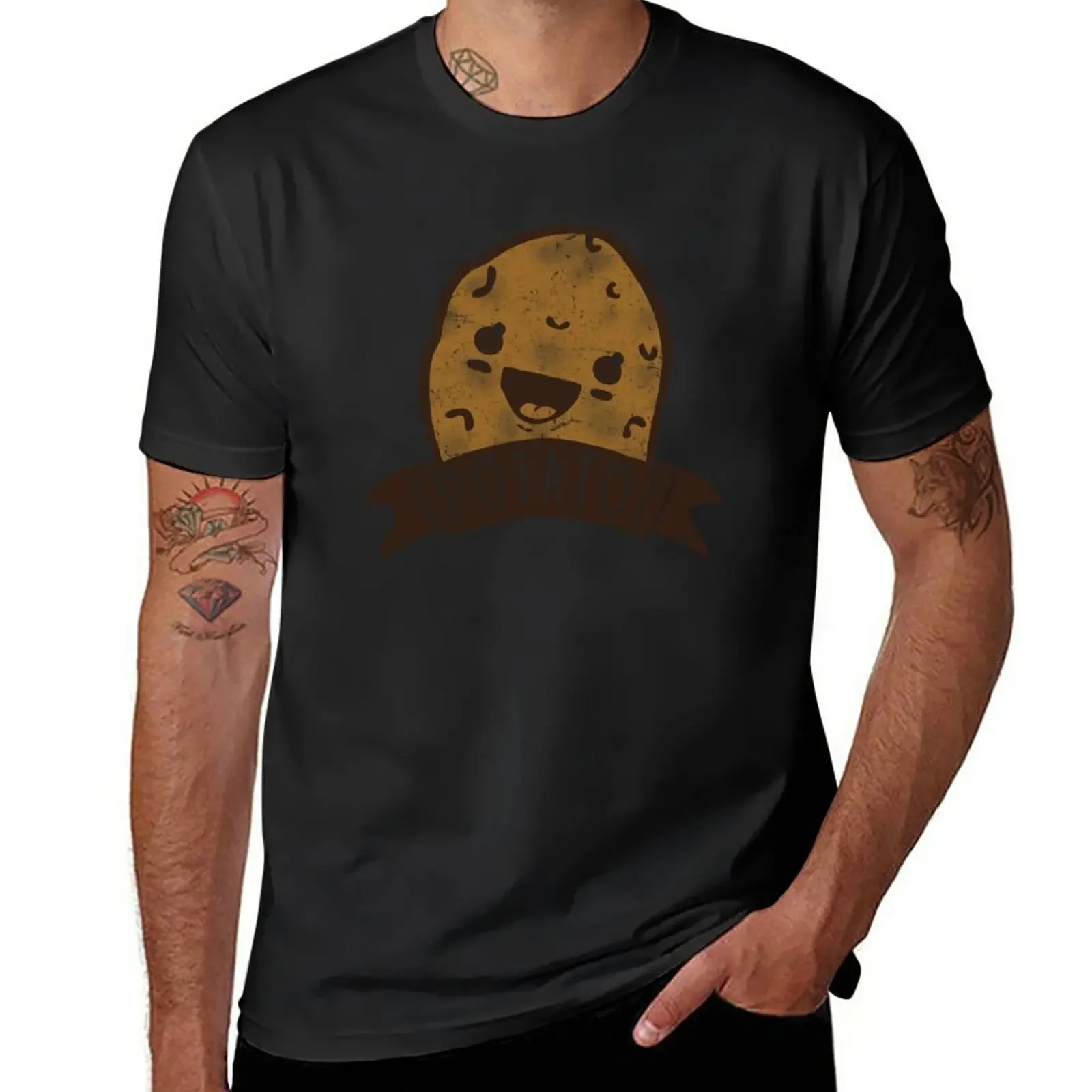 

POTATO!!! T-Shirt sports fans funnys customizeds Short sleeve tee men
