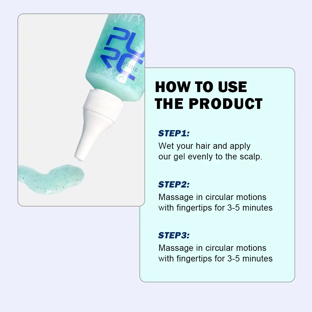 PURC Anti Dandruff Anti Itching Cream Scalp Refreshing Oil Control Gel Exfoliating Scalp Treatment Hair Care Beauty Health