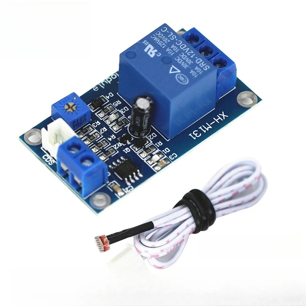 1PC XH-M131 Light Automatic Control Module Photoresistor Relay Module Detection Sensor 10A DC 5V/12V/24V Light Control Switch