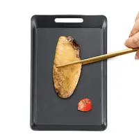 Cast Iron Grill Pan Rectangle Non Stick Sizzling Plate Outdoor Griddle Pan Camping Cookware Multi Cooker Deep Roasting Grill Pan 1