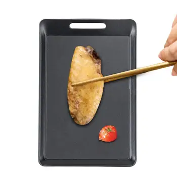 Cast Iron Grill Pan Rectangle Non Stick Sizzling Plate Outdoor Griddle Pan Camping Cookware Multi Cooker Deep Roasting Grill Pan 1