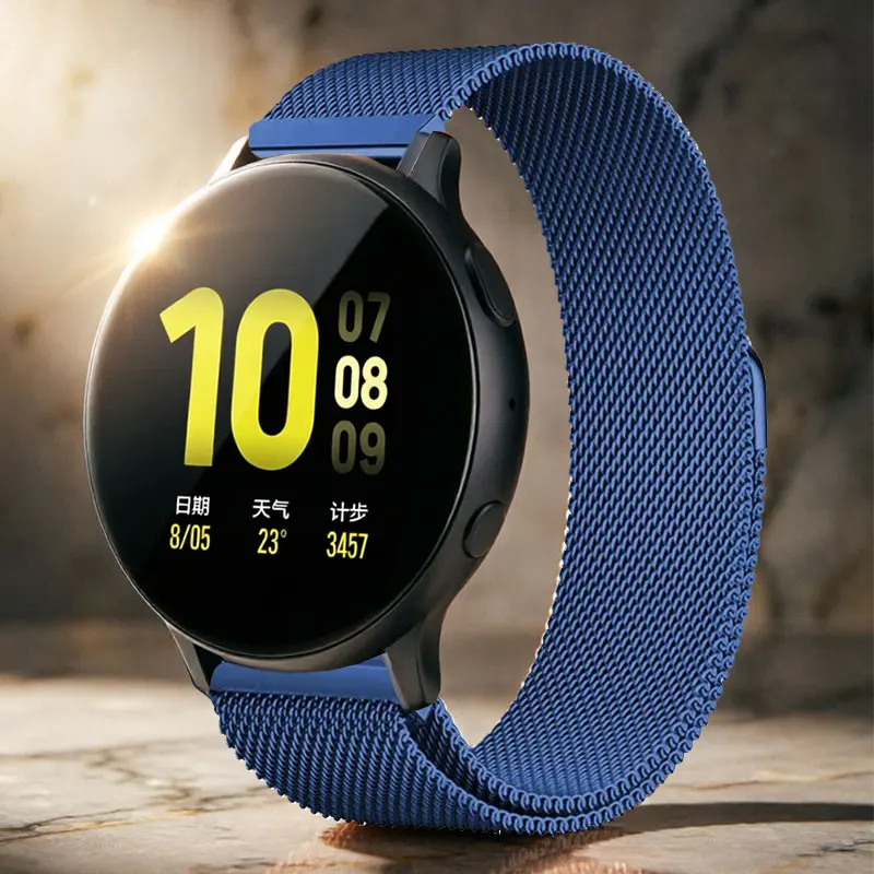Universal 20mm/22mm Magnetic Smartwatch Bracelet Strap - Sleek Design