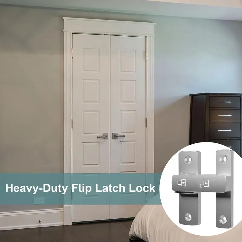 Barn Door Lock Gate Latches for Sliding Doors Heavy Duty 180 Degree Shed Closets Window Door Latch Plug Baby Safety Latch