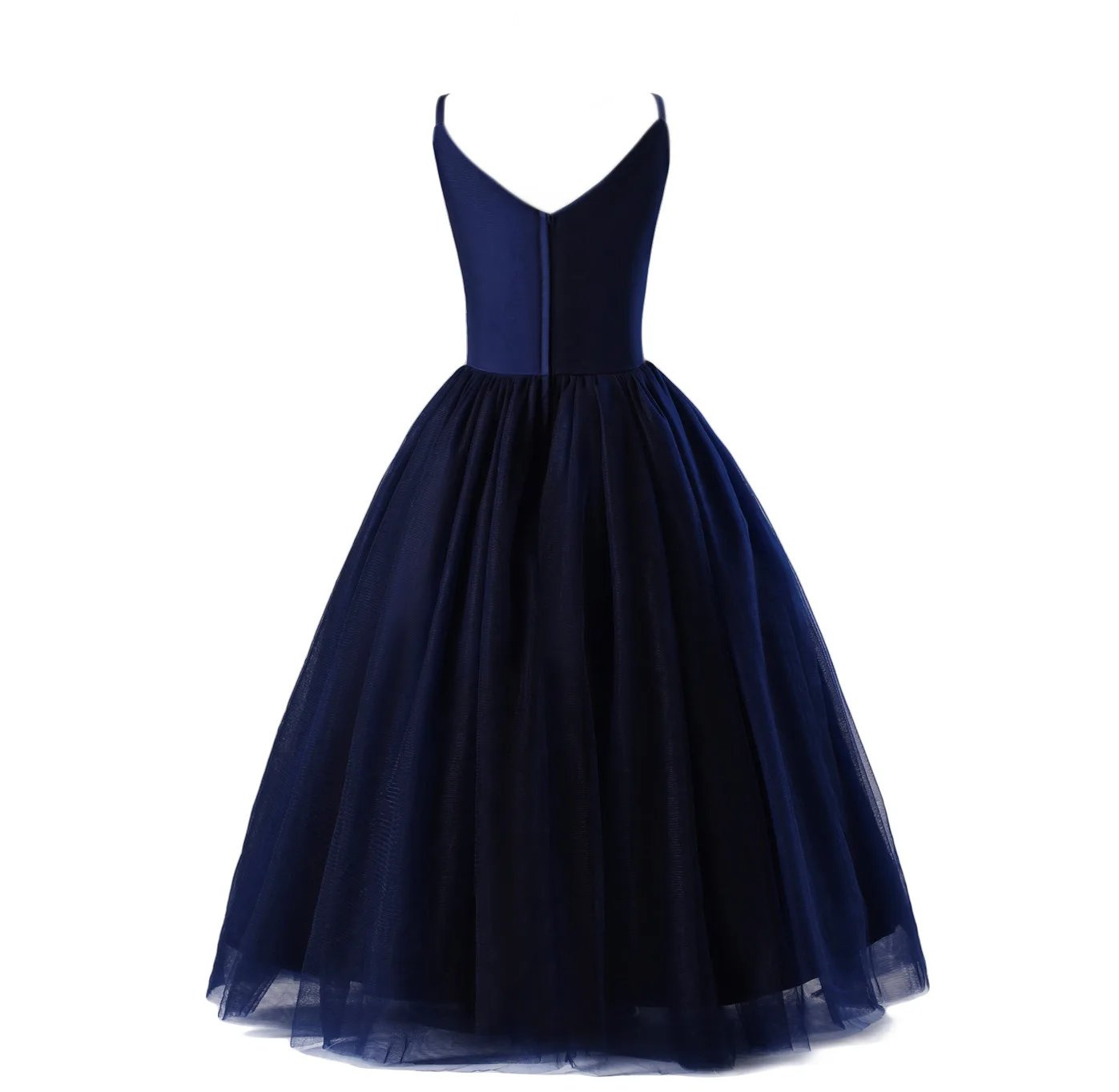 Elegant Flower Girls Dresses Children Navy Blue Sleeveless