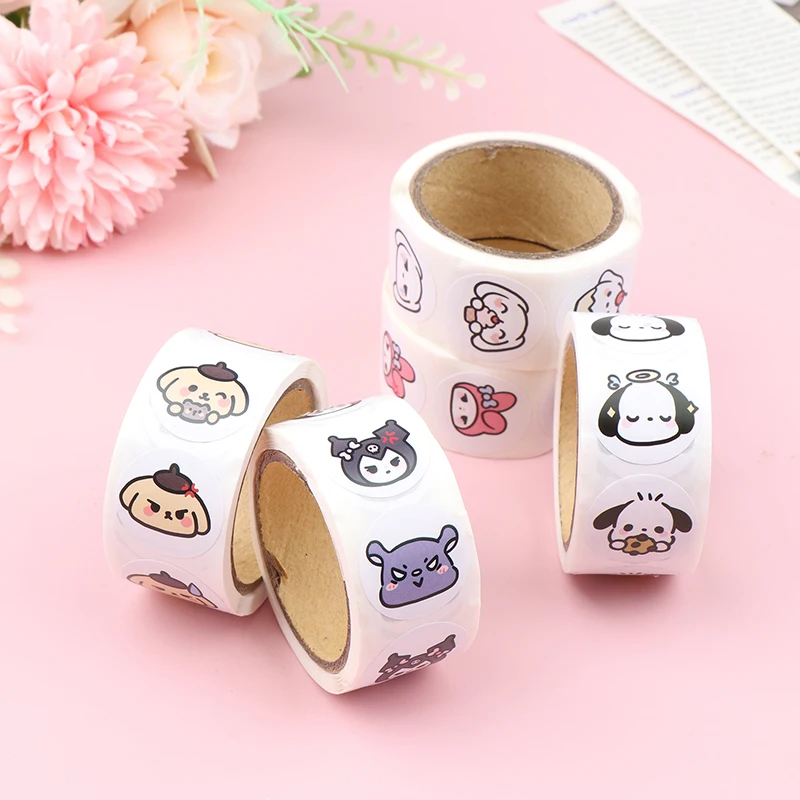 

200Pcs Anime Hello Kitty Sanrio Stickers Kuromi Melody Cute Curly Sealing Cartoon DIY Graffiti Fashion Sticker For Kid Gift