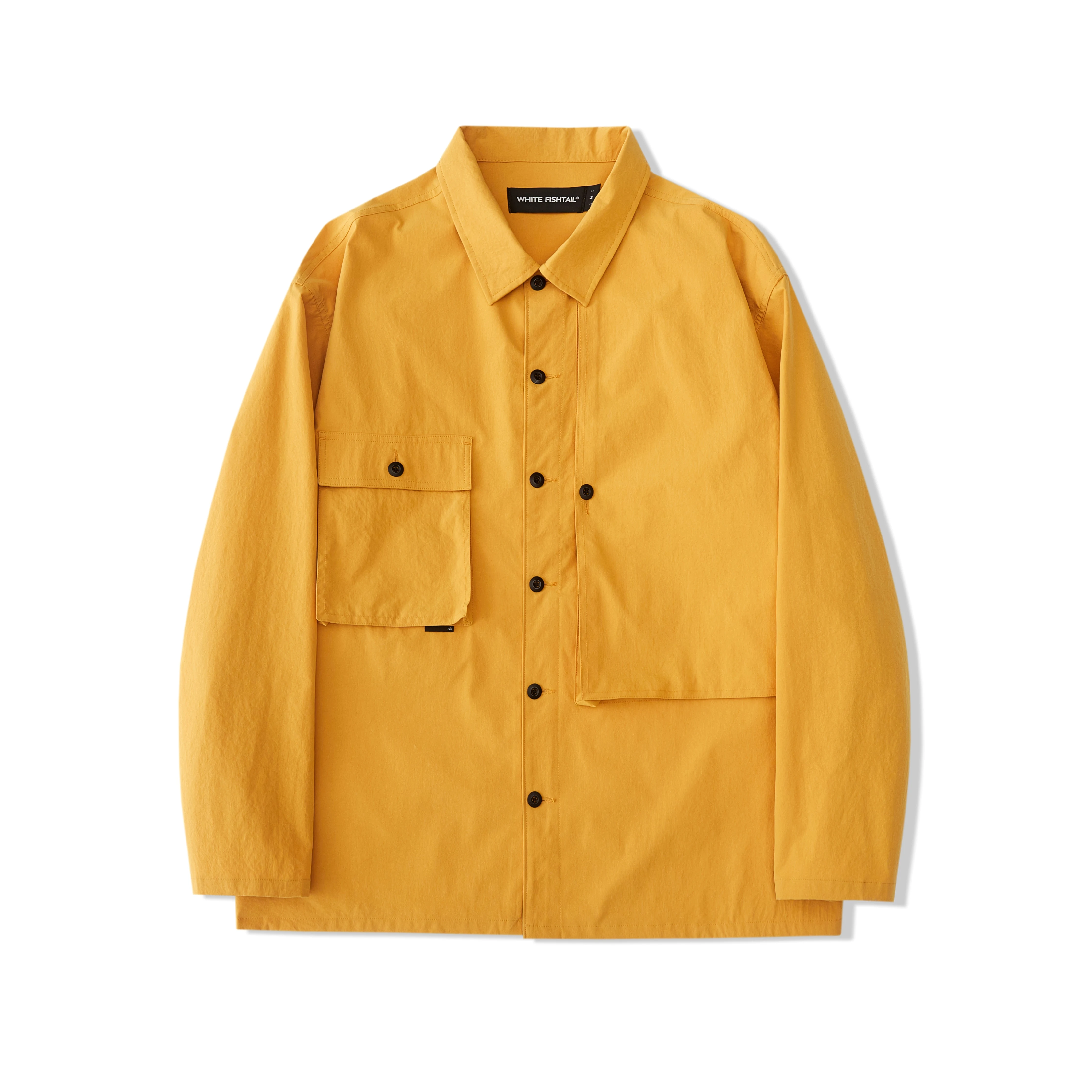 

WHITE FISHTAIL/Wide-cut shirt, casual outdoor cargo jacket
