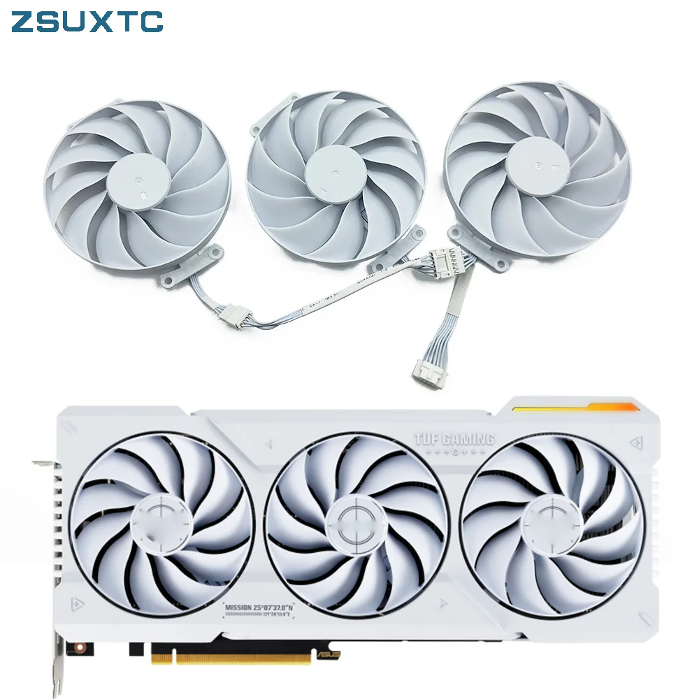 Ventola Di Ricambio Muslimex 7Pin Rtx4070 Ti Gpu Per Ventola Grafica Asus Geforce Rtx 4070 Ti Super Tuf White Oc
