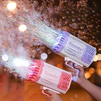 88/69Holes Bubble Gun Automatic Bubbles Machine Rocket Gun Launcher Shape Blower Soap Toys For Kid Bubble Machine Party Supplies 1