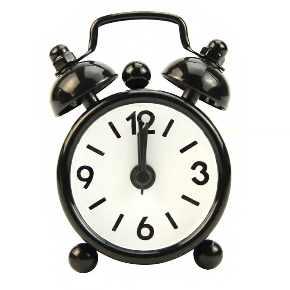 Battery Operated Analog Mini Round Bedside Desk Alarm Clock Desktop clock table clock mini desk clock