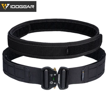 IDOGEAR ceinture tactique de 2 pouces avec ceinture intérieure de 1.75 pouces boucle en métal à dégagement rapide ceintures pour
