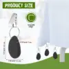 10Pcs/Set Tablecloth Weights Outdoor Table Cloth Weights Teardrop Shape Pendant Stones With Metal Clips Picnic Family Party 2