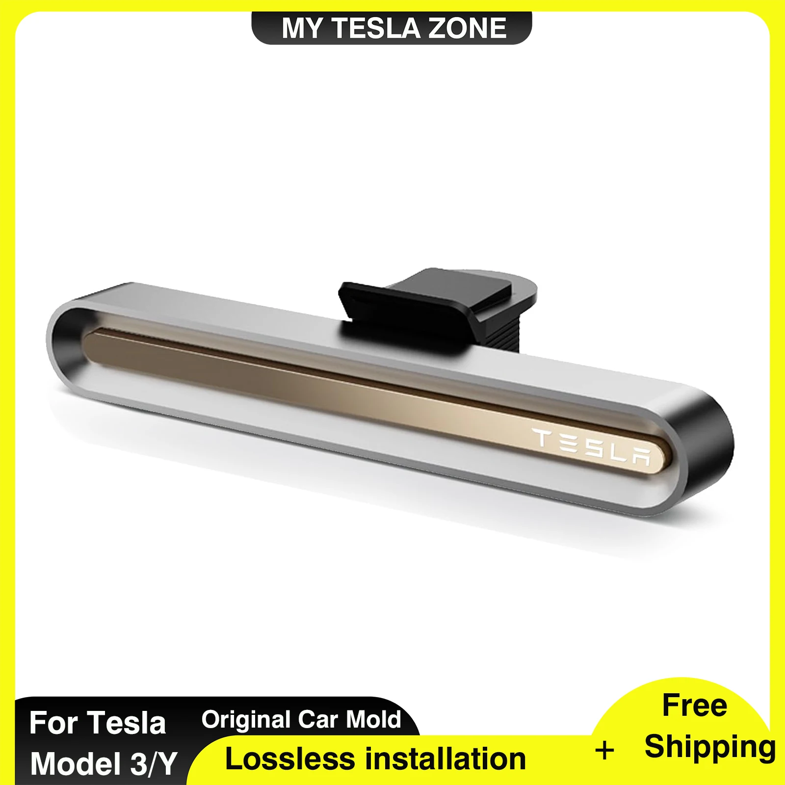 

Car Air Freshener in Vent for Tesla Model Y/3, Freshener, Y/3 Accessories, Clip Fragrance Diffuser Includes 4 Long-Lasting Stick